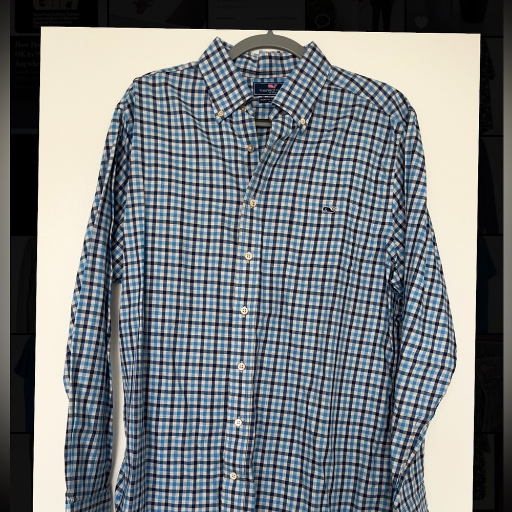 Men's Vineyard Vines Blue Checkered Shirt